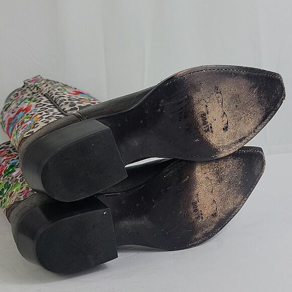 Macie Bean Womens Snow Leopard Smokey and The Bandit Western Boots - Picture 10 of 13